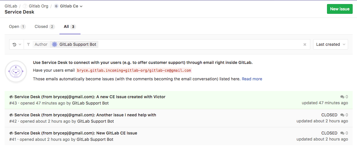 Service Desk Issue tracker